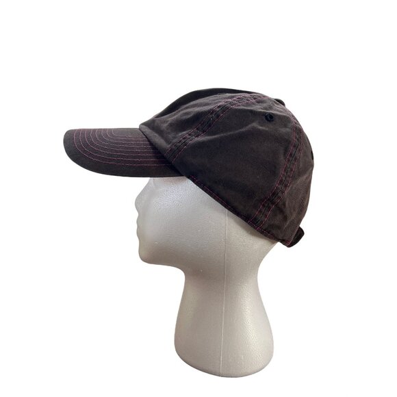 Adidas Womens Adjustable Distressed Baseball Cap With Pink Stitching & Embroider - Picture 3 of 8